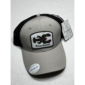 Tommy Bahama Hat Lobster Patch Tip Your Cap Mesh Tan Black Snapback NWT Trucker
